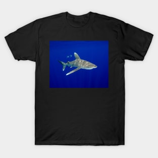 An Oceanic White Tip Shark Cruising in the Deep Blue T-Shirt